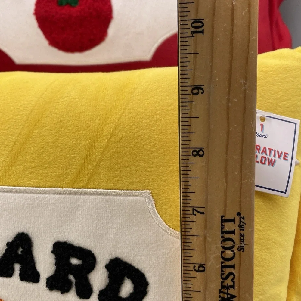 NWT Ketchup & Mustard Throw Pillow Set BFF Novelty‎ Food Plush Target Disc.